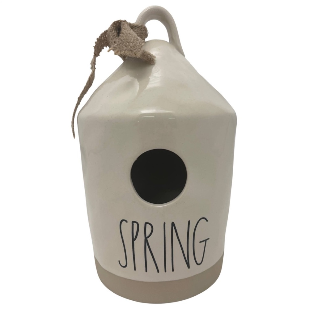Rae Dunn SPRING Birdhouse with Clay Bottom - Picture 4 of 5